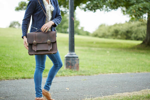 Fredie Classic Dark Brown Leather satchel. Waterproof pannier, fashionable, unique and classic; for the stylish rider. 